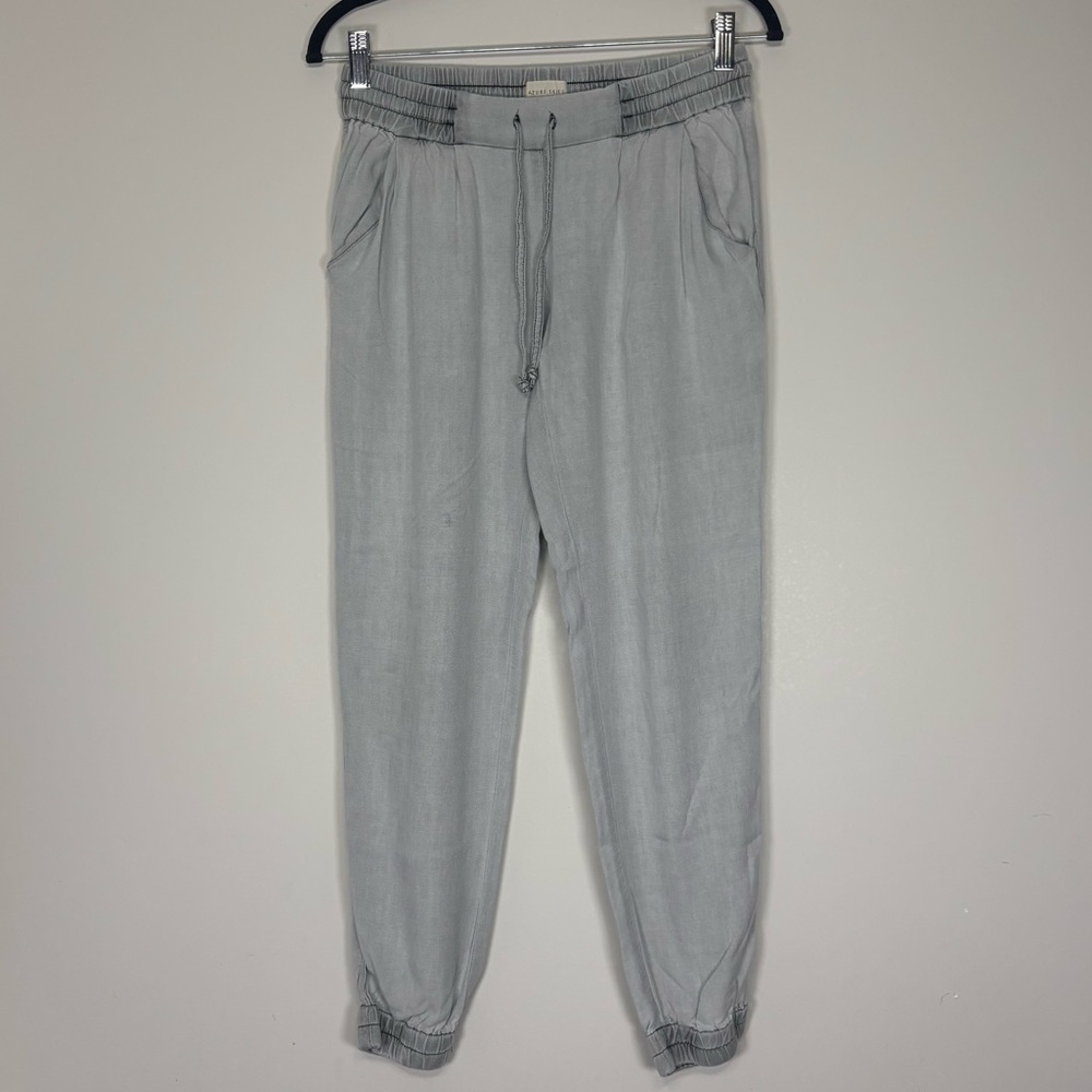 Azure Skies Grey‎ Tencel Joggers Elastic Waist Pants Size Small